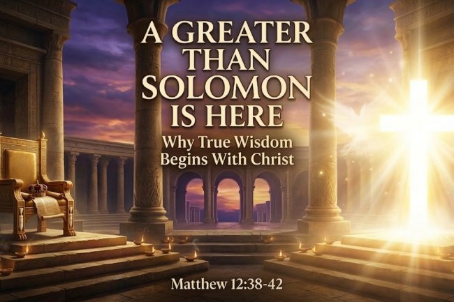 A GREATER THAN SOLOMON IS HERE: “Why True Wisdom Begins With Christ”